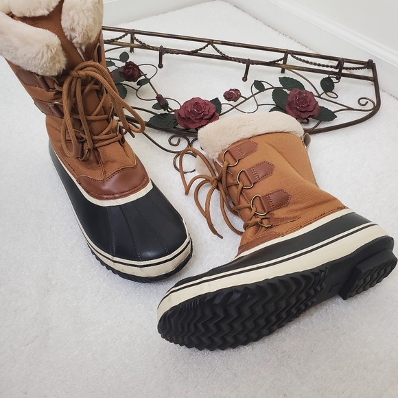 JBU by Jambu Womens Rainey Rain Boots Wellies Cold Weather Tan Size 11 - Picture 2 of 6